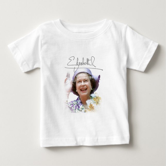 T-shirt Pour Bébé HM Queen Elizabeth II (Devant)