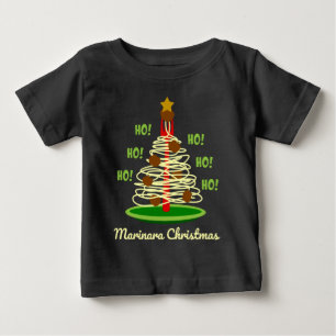 T-shirt Pour Bébé Ho ! Ho ! Ho ! Arbre de Noël Marinara