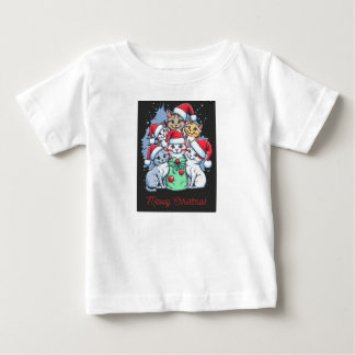 T-shirt Pour Bébé "Ho Ho Ho ! Étendre la fête de Noël en style"