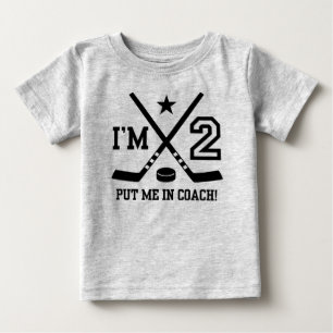 T-shirt Pour Bébé Hockey 2e anniversaire