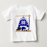 Hockey sur glace bleu et blanc personnalisé Jersey