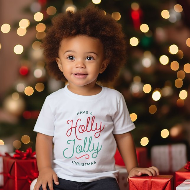 T-shirt Pour Bébé Holly Jolly Christmas (Créateur téléchargé)