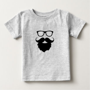 T-shirt Pour Bébé Homme à barbe drôle adulte