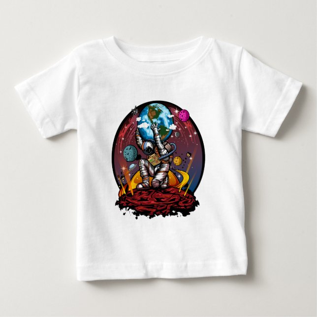 T-shirt Pour Bébé Homme de l'espace Atlas (Devant)