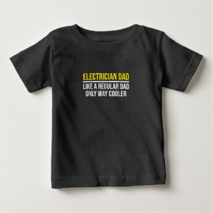 T-shirt Pour Bébé Homme Electricien Papa Way Glacière Drôle Far Papa