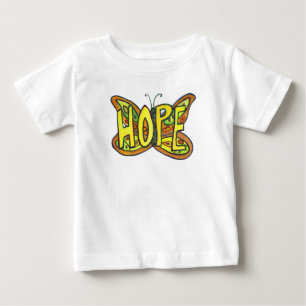 T-shirt Pour Bébé Hope Butterfly Inspirational Word Art Custom Shirt