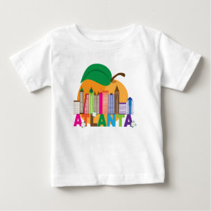 T-shirt Pour Bébé Horizon de pêche d'Atlanta, la Géorgie  
