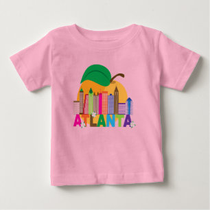 T-shirt Pour Bébé Horizon de pêche d'Atlanta, la Géorgie  