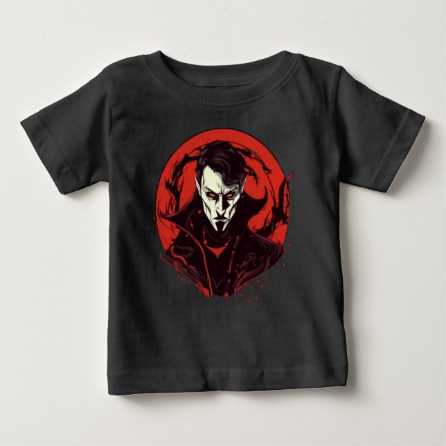 T-shirt Pour Bébé Horreur à yeux rouges (Devant)