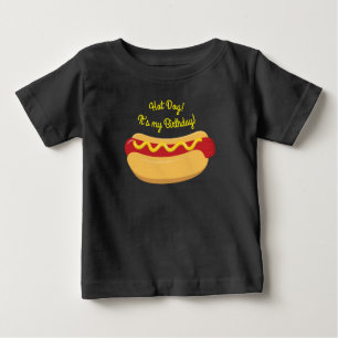 T-shirt Pour Bébé Hot Dog Anniversaire de enfant Party Cuire mignonn