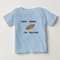 Hot Dog Je suis mignon en bleu