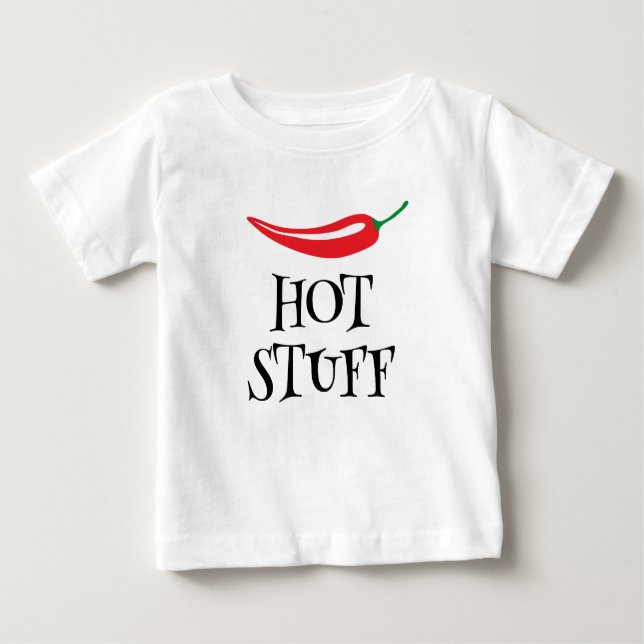 T-shirt Pour Bébé Hot Stups drôle épicé rouge cayenne piment (Devant)