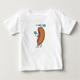 T-shirt Pour Bébé Hotdog à Darts avec Dart.PNG