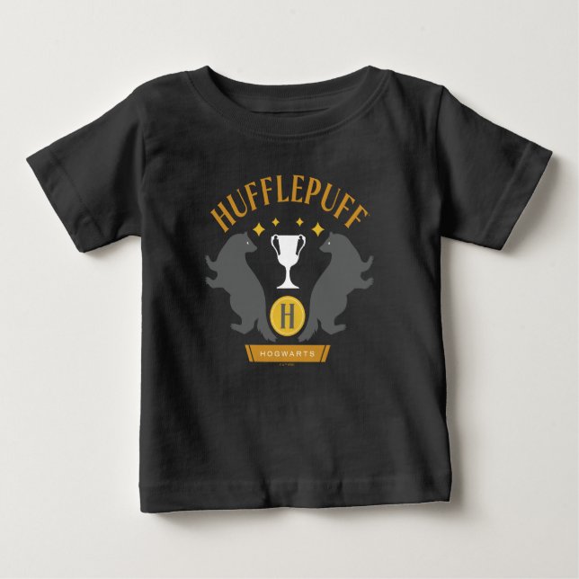 T-shirt Pour Bébé HUFFLEPUFF™ Badger and Cup House Pride Graphic (Devant)