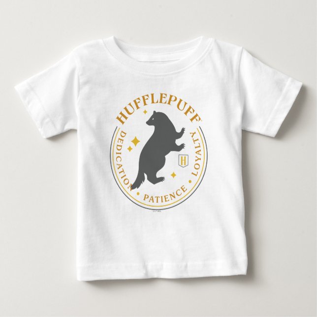 T-shirt Pour Bébé HUFFLEPUFF™ Badger House Pride Badge (Devant)