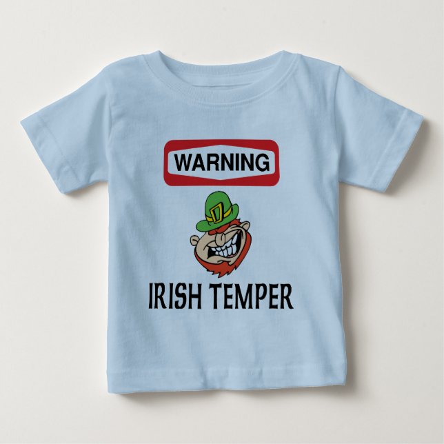 T-shirt Pour Bébé Humeur d'avertissement d'Irlandais (Devant)