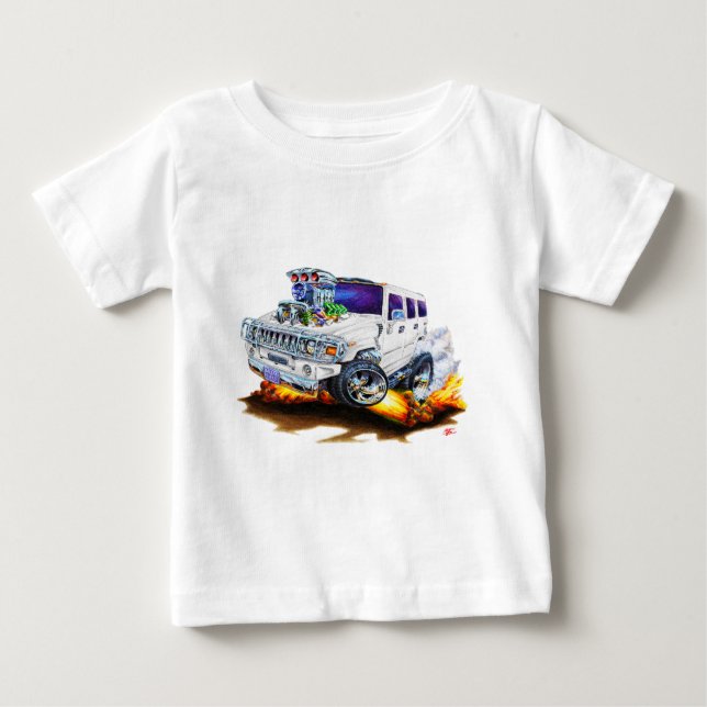 T-shirt Pour Bébé Hummer H2 WhiteTruck (Devant)