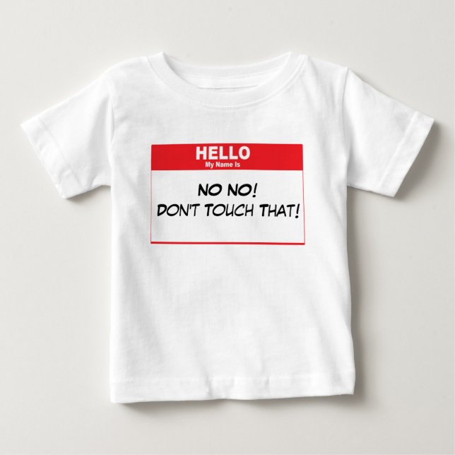 T-shirt Pour Bébé Humour nommé d'étiquette (Devant)