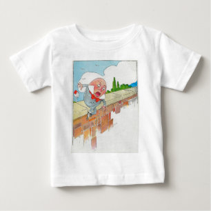 T-shirt Pour Bébé Humpty Dumpty reposé sur un mur