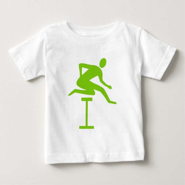 T-shirt Pour Bébé Hurdling - Martian Green (Devant)
