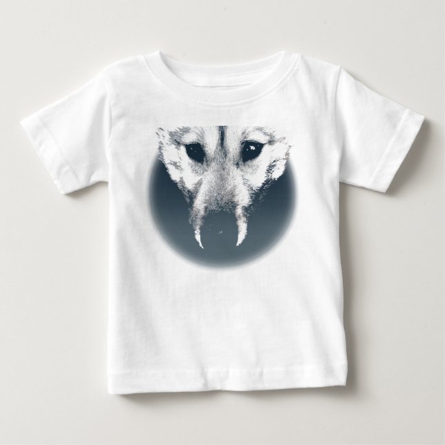 T-shirt Pour Bébé Husky Pup Baby Tootoo Husky Wolf Baby Dress (Devant)