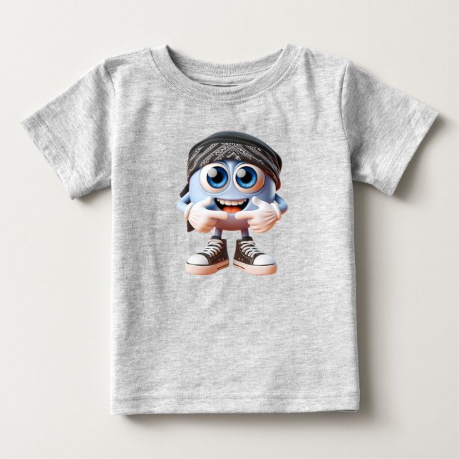 T-shirt Pour Bébé  I Am Cool, Emoji, by Natasha Us   (Devant)