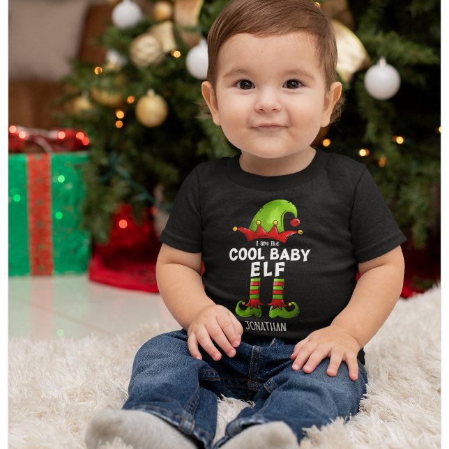 T-shirt Pour Bébé I am The Cool Baby Elf Funny Elf (Créateur téléchargé)