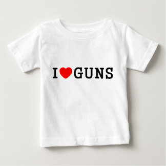 T-shirt Pour Bébé I armes à feu de coeur