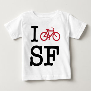 T-shirt Pour Bébé I bike SF (vélo SF sur mesure)