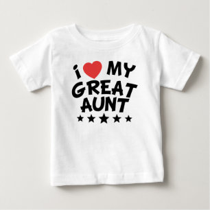 T-shirt Pour Bébé I coeur ma grande tante