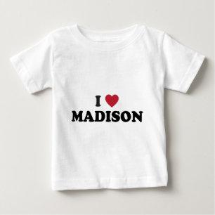 T-shirt Pour Bébé I coeur Madison le Wisconsin