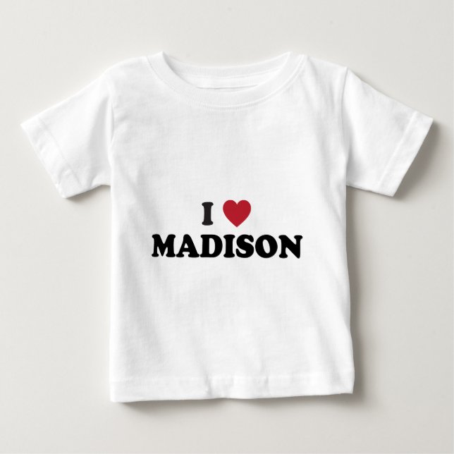 T-shirt Pour Bébé I coeur Madison le Wisconsin (Devant)
