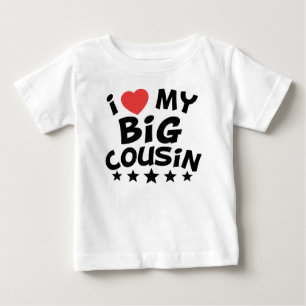 T-shirt Pour Bébé I coeur mon grand cousin