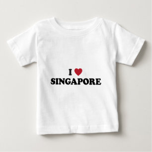 T-shirt Pour Bébé I coeur Singapour