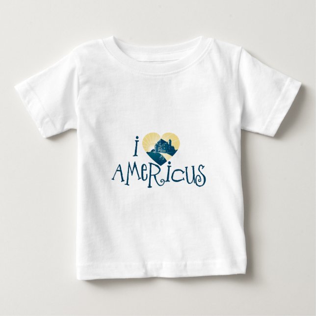 T-shirt Pour Bébé I Heart Americus (Devant)