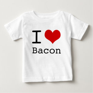 T-shirt Pour Bébé I heart Bacon