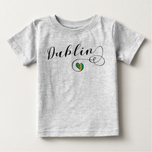 T-shirt Pour Bébé I Heart Dublin, Irlande