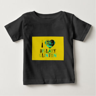 T-shirt Pour Bébé I Heart Hillary Clinton : Graffiti Expression Art