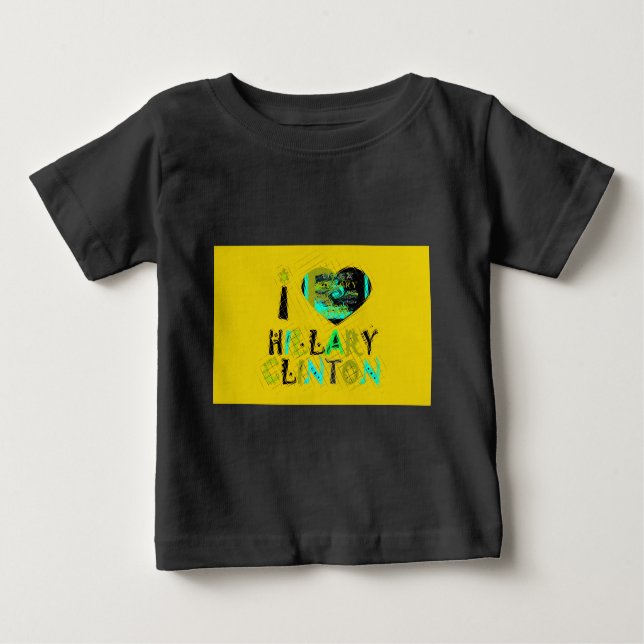 T-shirt Pour Bébé I Heart Hillary Clinton : Graffiti Expression Art (Devant)