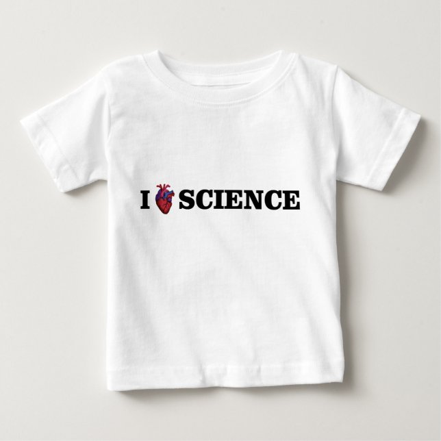 T-shirt Pour Bébé I Heart Science (Devant)