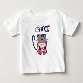 T-shirt Pour Bébé I Love Cat