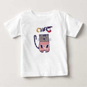 T-shirt Pour Bébé I Love Cat