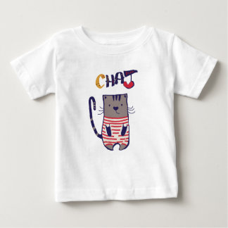 T-shirt Pour Bébé I Love Cat