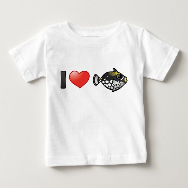 T-shirt Pour Bébé I Love Clown Triggerfish (Devant)