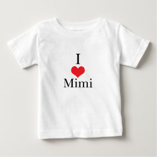 T-shirt Pour Bébé I Love (Coeur) Mimi