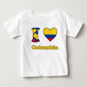 T-shirt Pour Bébé I love Colombia