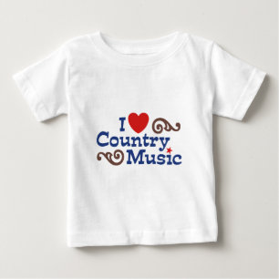 T-shirt Pour Bébé I Love Country Music