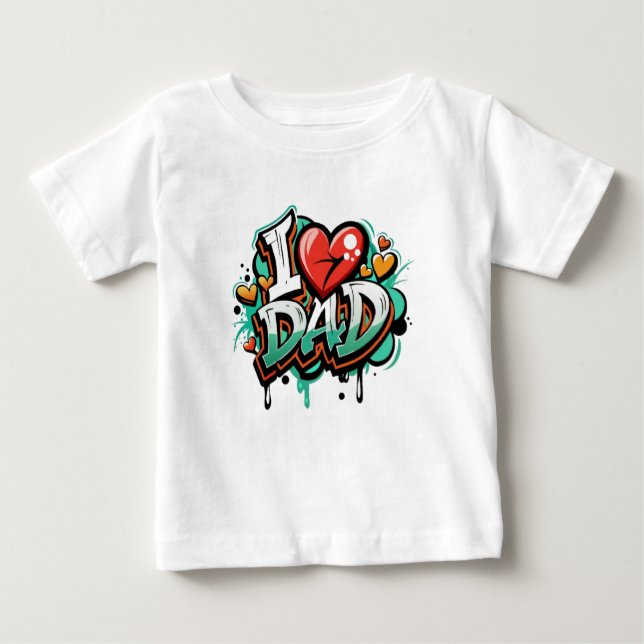 T-shirt Pour Bébé I love daddy (Devant)