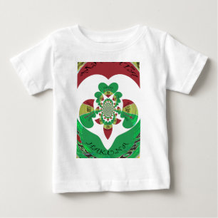 T-shirt Pour Bébé I Love Ethiopia Kaleidoscope - Heartfeel Rasta Art