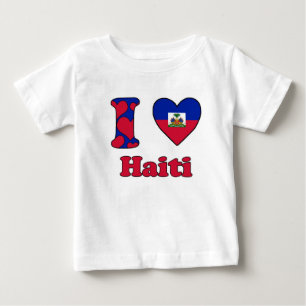 T-shirt Pour Bébé I love Haiti